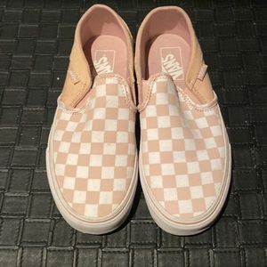 *****2 for $25*****. Lightly used light pinkish beige and white  Vans Sz 6.5